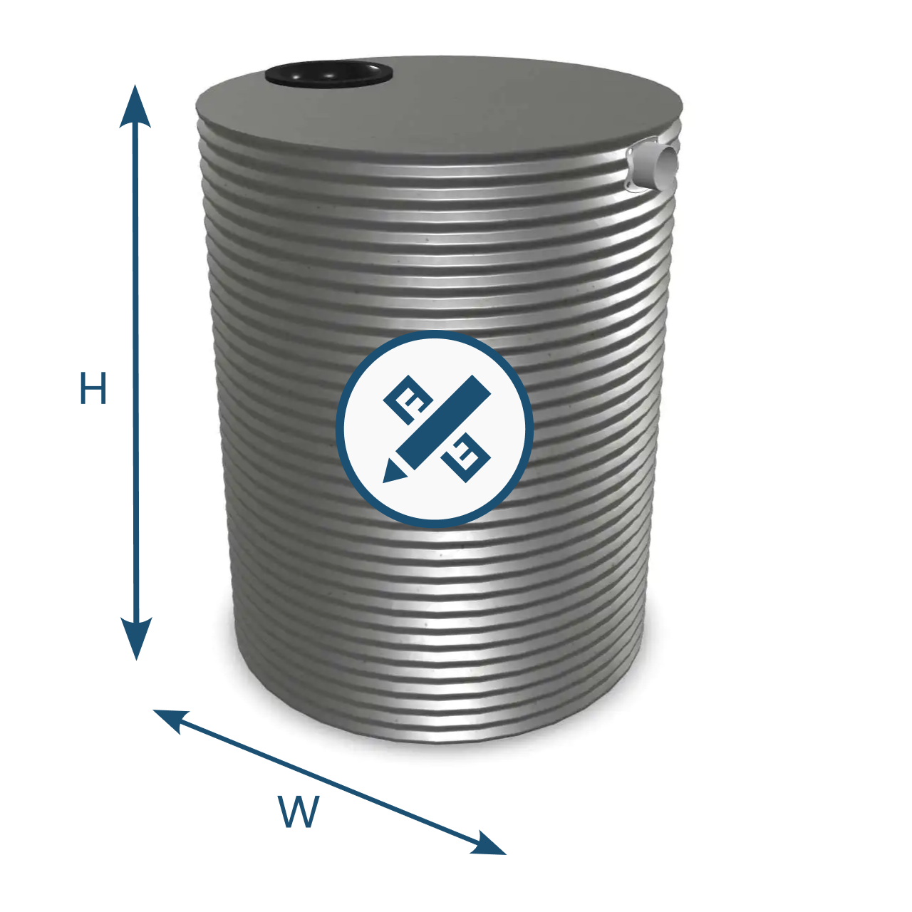 3000L-Round-Water-Tank